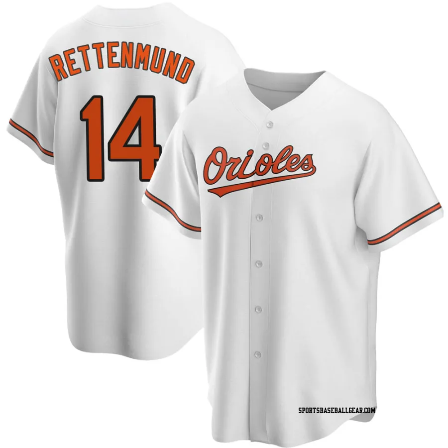 Merv Rettenmund Men's Baltimore Orioles White Replica Home Jersey