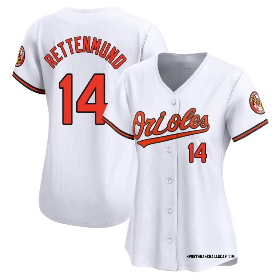 Merv Rettenmund Women's Baltimore Orioles White Limited Home Jersey