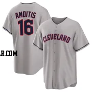 Michael Amditis Men's Cleveland Guardians Gray Replica Road Jersey