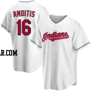 Michael Amditis Men's Cleveland Guardians White Replica Home Jersey