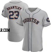 Michael Brantley Men's Houston Astros Gray Authentic Road Jersey