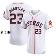 Michael Brantley Men's Houston Astros White Elite Home Patch Jersey