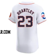 Michael Brantley Men's Houston Astros White Elite Home Patch Jersey