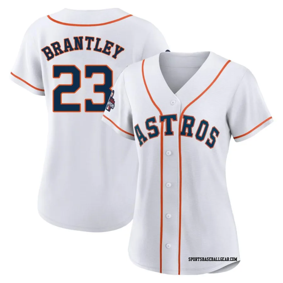 Michael Brantley Women's Houston Astros White Authentic 2022 World Series Champions Home Jersey