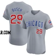 Michael Busch Men's Chicago Cubs Gray Elite Road Jersey