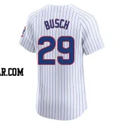 Michael Busch Men's Chicago Cubs White Elite Home Jersey