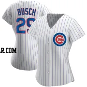 Michael Busch Women's Chicago Cubs White Authentic Home Jersey