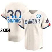 Michael Conforto Men's Los Angeles Dodgers Cream Limited 2024 City Connect World Series Champions Jersey