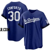 Michael Conforto Men's Los Angeles Dodgers Royal Replica 2021 City Connect Jersey