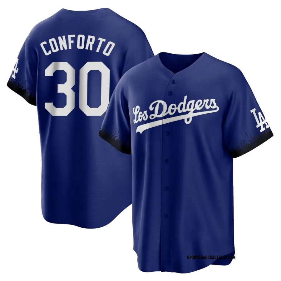 Michael Conforto Men's Los Angeles Dodgers Royal Replica 2021 City Connect Jersey