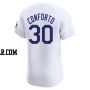 Michael Conforto Men's Los Angeles Dodgers White Elite Home 2024 World Series Jersey