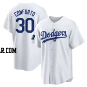 Michael Conforto Men's Los Angeles Dodgers White Replica 2024 World Tour Seoul Series Home Jersey