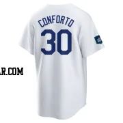 Michael Conforto Men's Los Angeles Dodgers White Replica 2024 World Tour Seoul Series Home Jersey