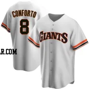 Michael Conforto Men's San Francisco Giants White Replica Home Cooperstown Collection Jersey