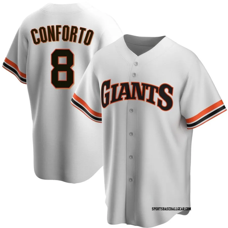 Michael Conforto Men's San Francisco Giants White Replica Home Cooperstown Collection Jersey