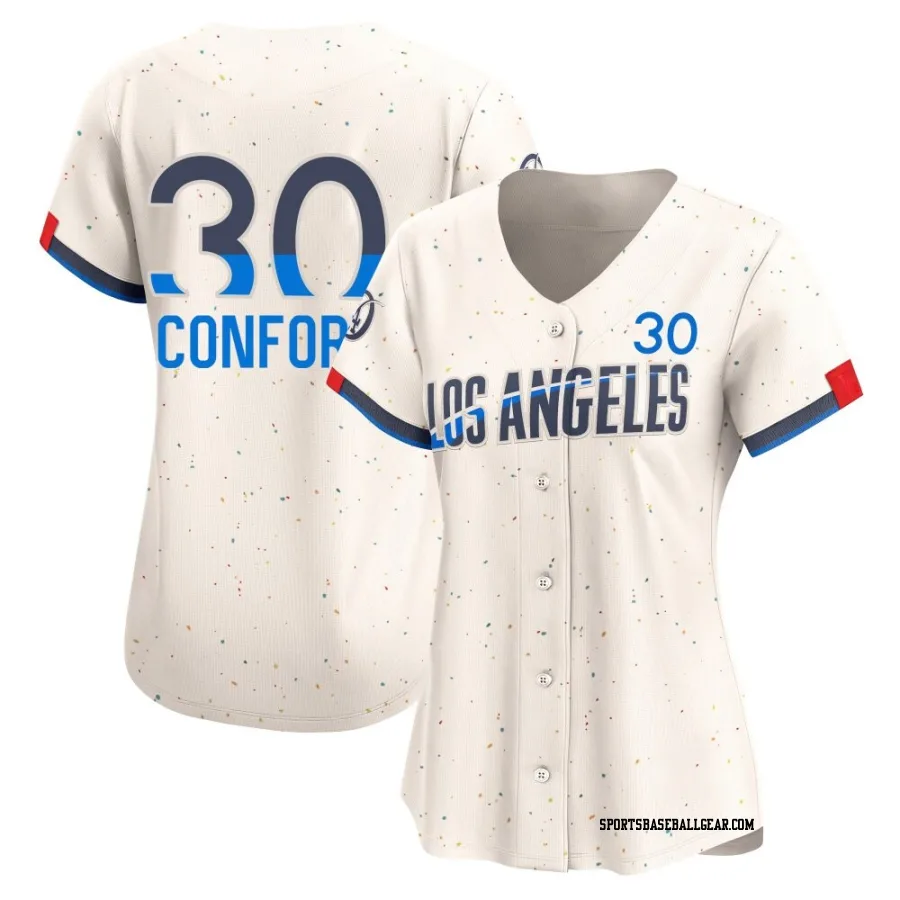 Michael Conforto Women's Los Angeles Dodgers Cream Limited 2024 City Connect Jersey