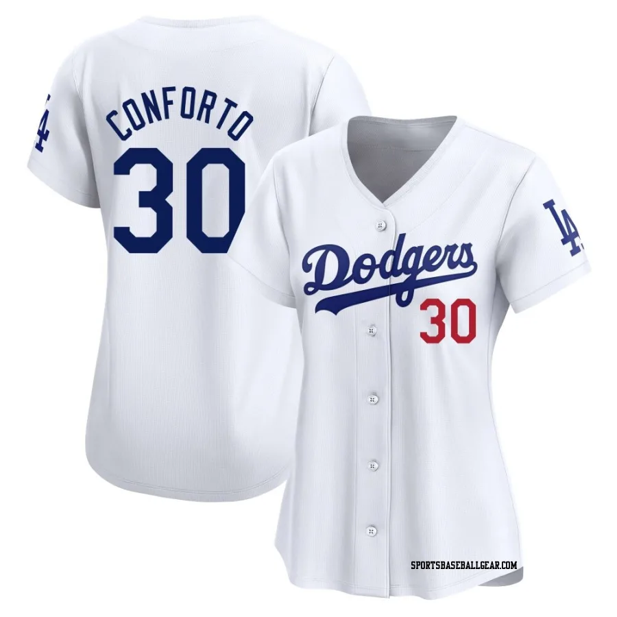 Michael Conforto Women's Los Angeles Dodgers White Limited Home Jersey