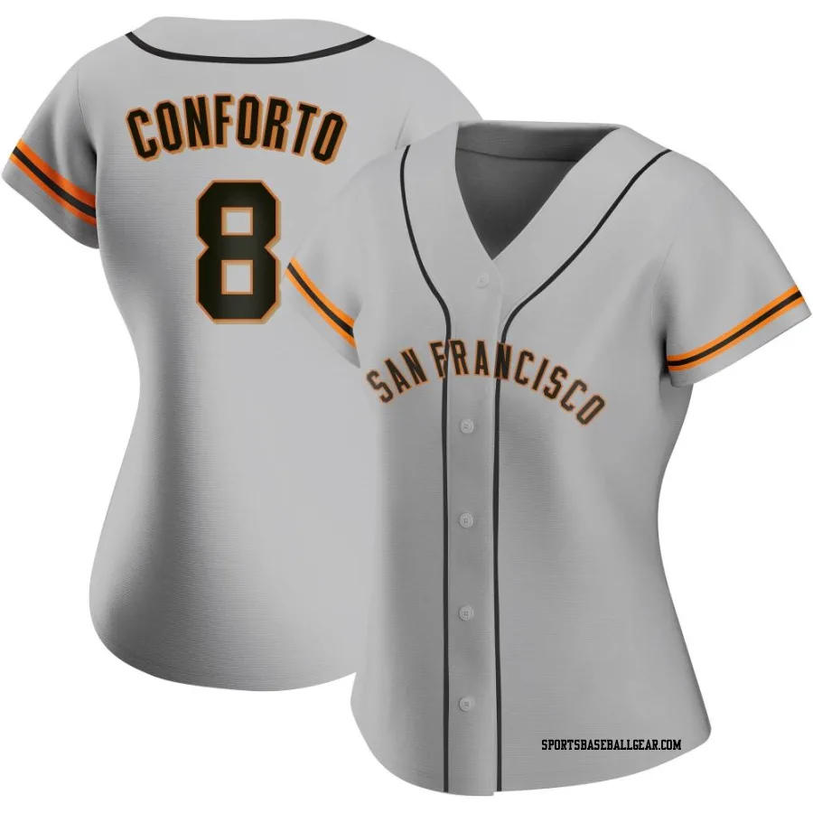 Michael Conforto Women's San Francisco Giants Gray Replica Road Jersey