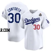 Michael Conforto Youth Los Angeles Dodgers White Limited Home 2024 World Series Jersey