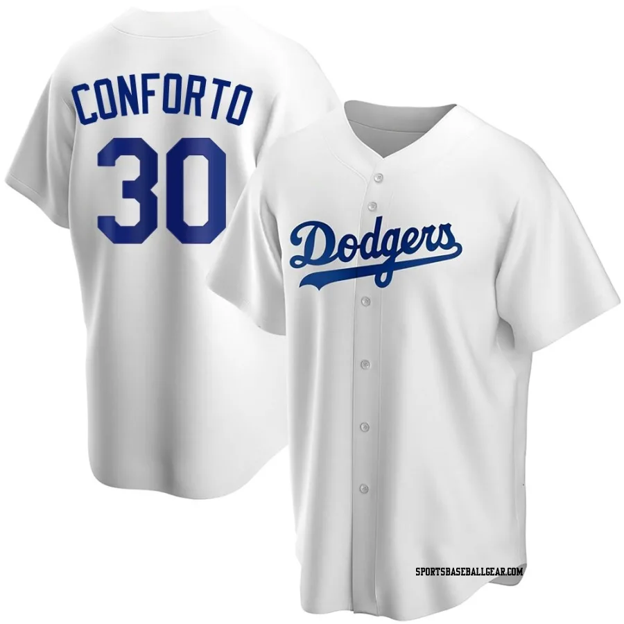 Michael Conforto Youth Los Angeles Dodgers White Replica Home Jersey