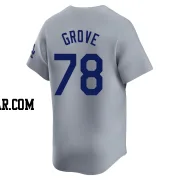 Michael Grove Men's Los Angeles Dodgers Gray Limited Away Jersey