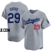 Michael Grove Men's Los Angeles Dodgers Gray Limited Away Jersey