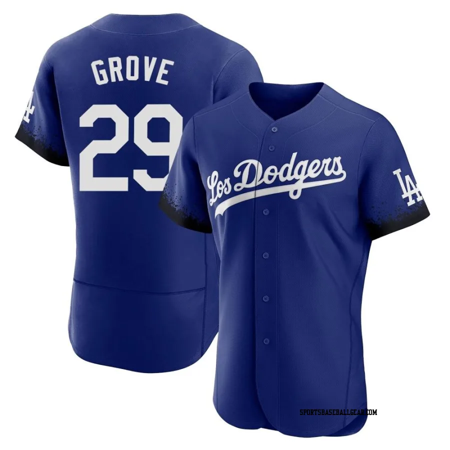 Michael Grove Men's Los Angeles Dodgers Royal Authentic 2021 City Connect Jersey