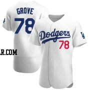 Michael Grove Men's Los Angeles Dodgers White Authentic Home Jersey