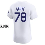 Michael Grove Men's Los Angeles Dodgers White Elite Home Jersey