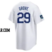 Michael Grove Men's Los Angeles Dodgers White Replica 2024 World Tour Seoul Series Home Jersey