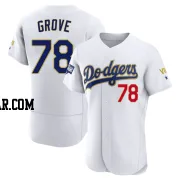 Michael Grove Men's Los Angeles Dodgers White/Gold Authentic 2021 Gold Program Player Jersey