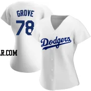 Michael Grove Women's Los Angeles Dodgers White Authentic Home Jersey