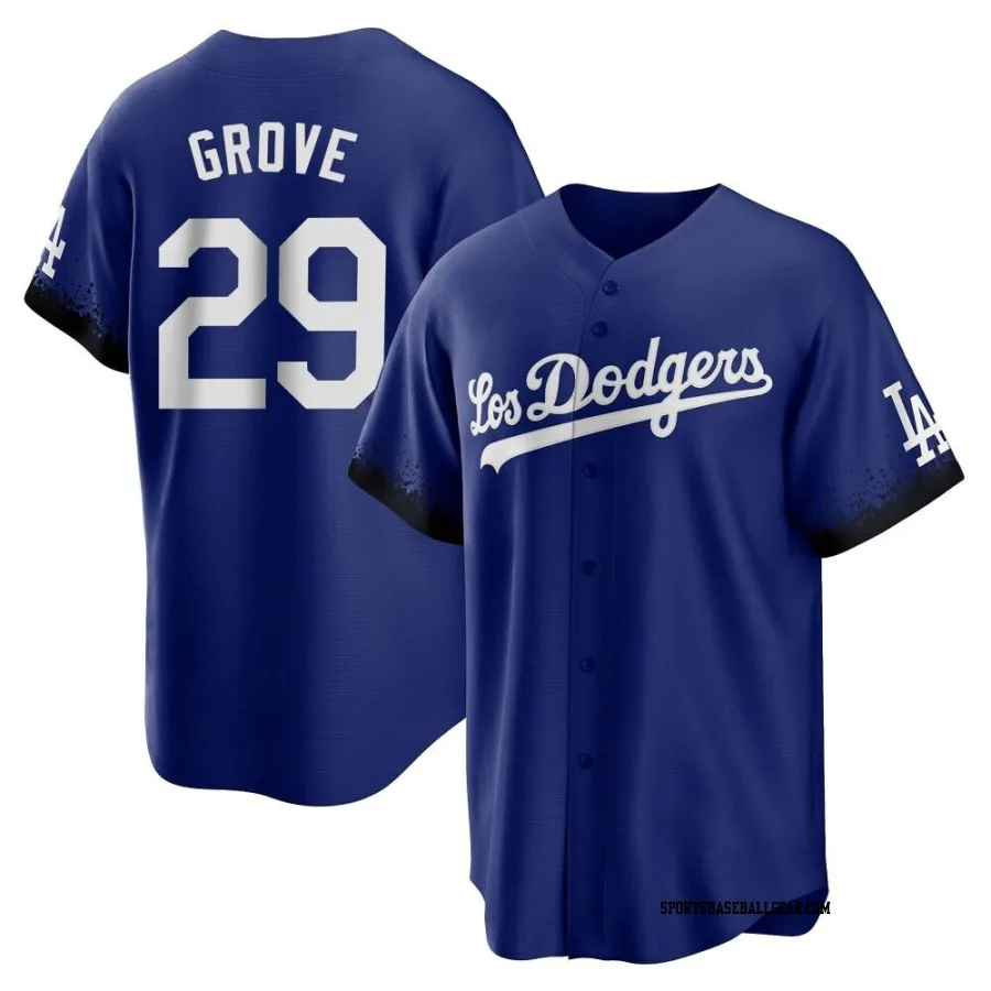 Michael Grove Youth Los Angeles Dodgers Royal Replica 2021 City Connect Jersey