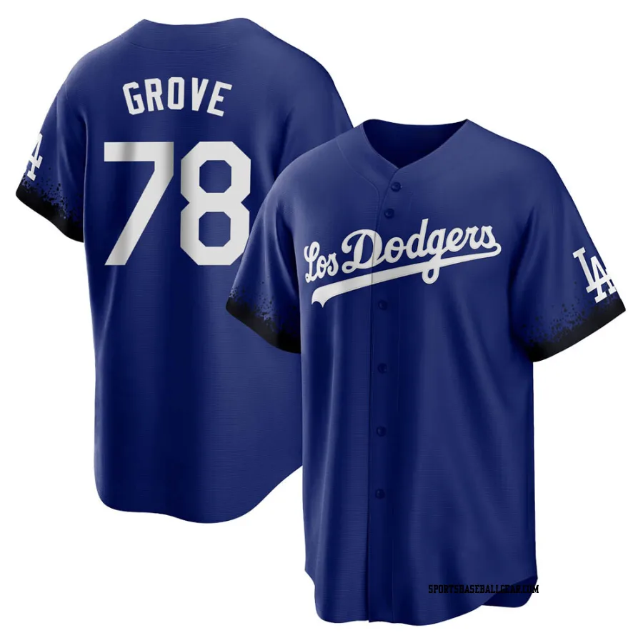 Michael Grove Youth Los Angeles Dodgers Royal Replica 2021 City Connect Jersey