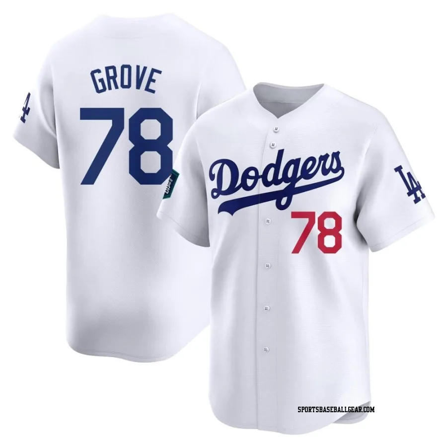 Michael Grove Youth Los Angeles Dodgers White Limited 2024 World Tour Seoul Series Home Jersey