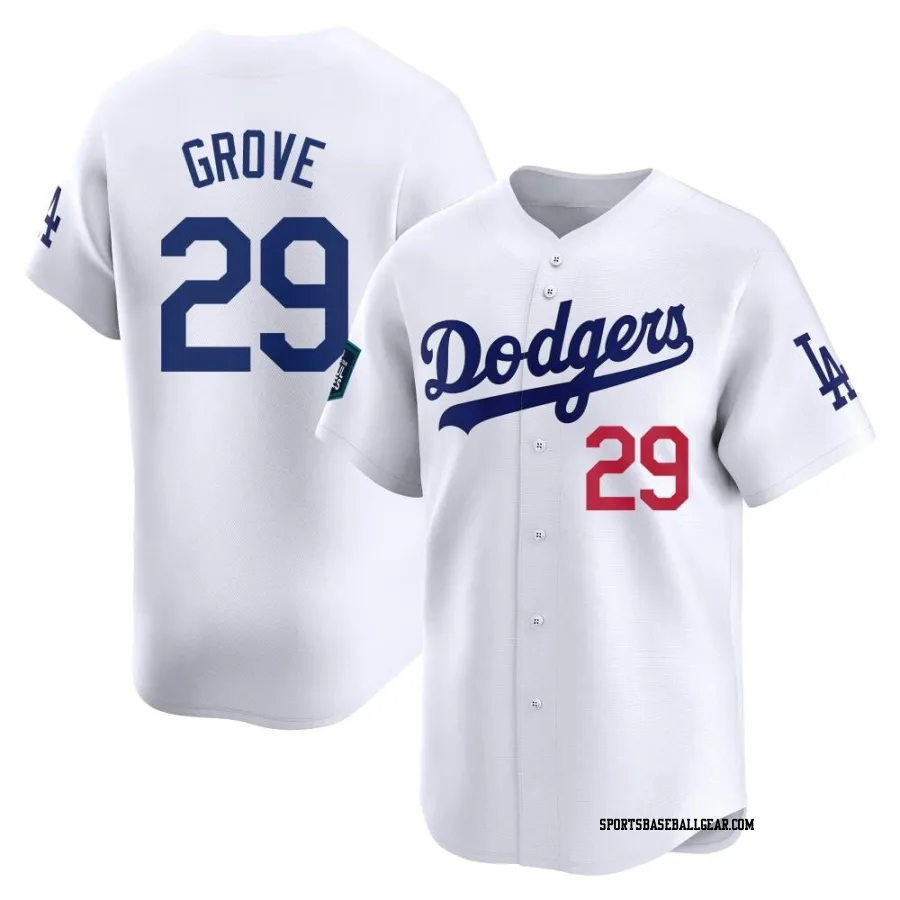 Michael Grove Youth Los Angeles Dodgers White Limited 2024 World Tour Seoul Series Home Jersey