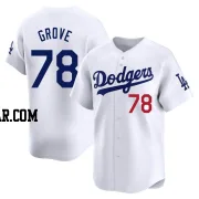 Michael Grove Youth Los Angeles Dodgers White Limited Home Jersey