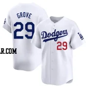 Michael Grove Youth Los Angeles Dodgers White Limited Home Jersey