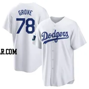 Michael Grove Youth Los Angeles Dodgers White Replica 2024 World Tour Seoul Series Home Jersey