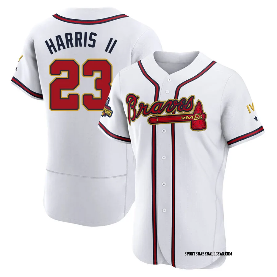 Michael Harris II Men's Atlanta Braves Gold Authentic White 2022 Program Jersey