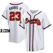 Michael Harris II Youth Atlanta Braves Gold Replica White 2022 Program Jersey