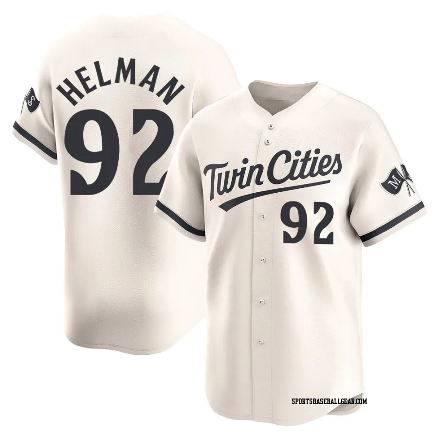 Michael Helman Men's Minnesota Twins Cream Limited Alternate Jersey