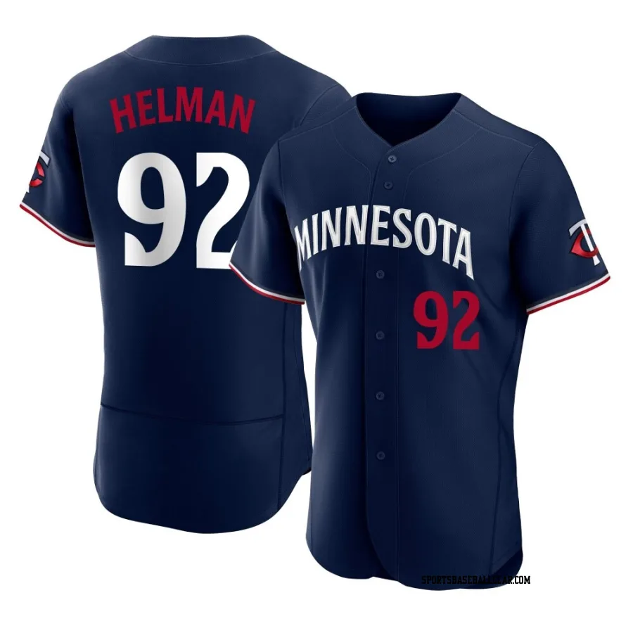 Michael Helman Men's Minnesota Twins Navy Authentic Alternate Jersey