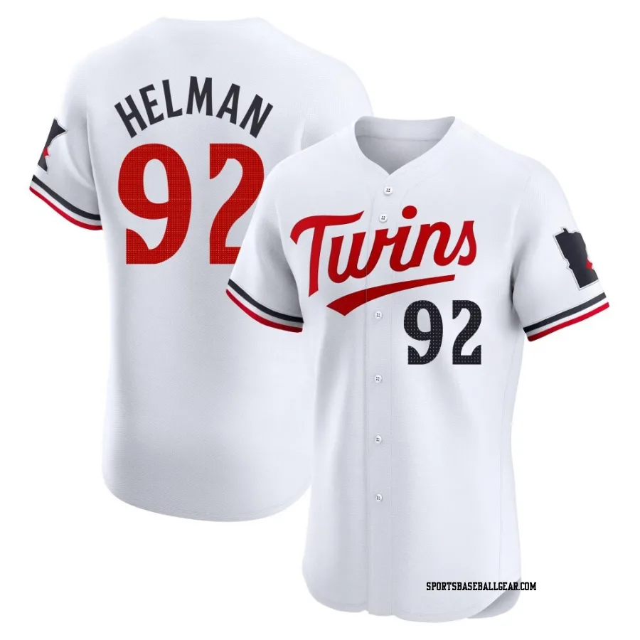 Michael Helman Men's Minnesota Twins White Elite Home Jersey