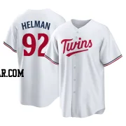 Michael Helman Men's Minnesota Twins White Replica Home Jersey