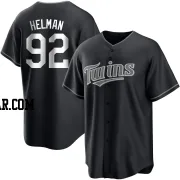 Michael Helman Youth Minnesota Twins Black/White Replica Jersey