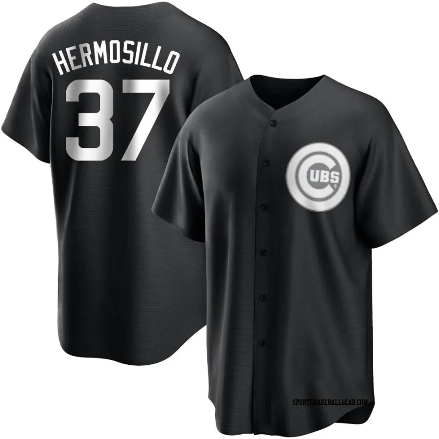 Michael Hermosillo Youth Chicago Cubs Black/White Replica Jersey