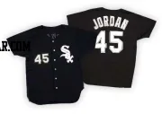 Michael Jordan Men's Chicago White Sox Black Replica Throwback Jersey