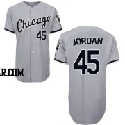 Michael Jordan Men's Chicago White Sox Grey Authentic Throwback Jersey