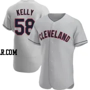 Michael Kelly Men's Cleveland Guardians Gray Authentic Road Jersey